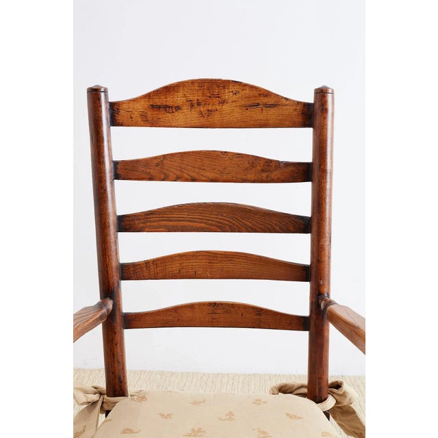 19th Century English Ladder Back Chair For Sale - Image 4 of 13