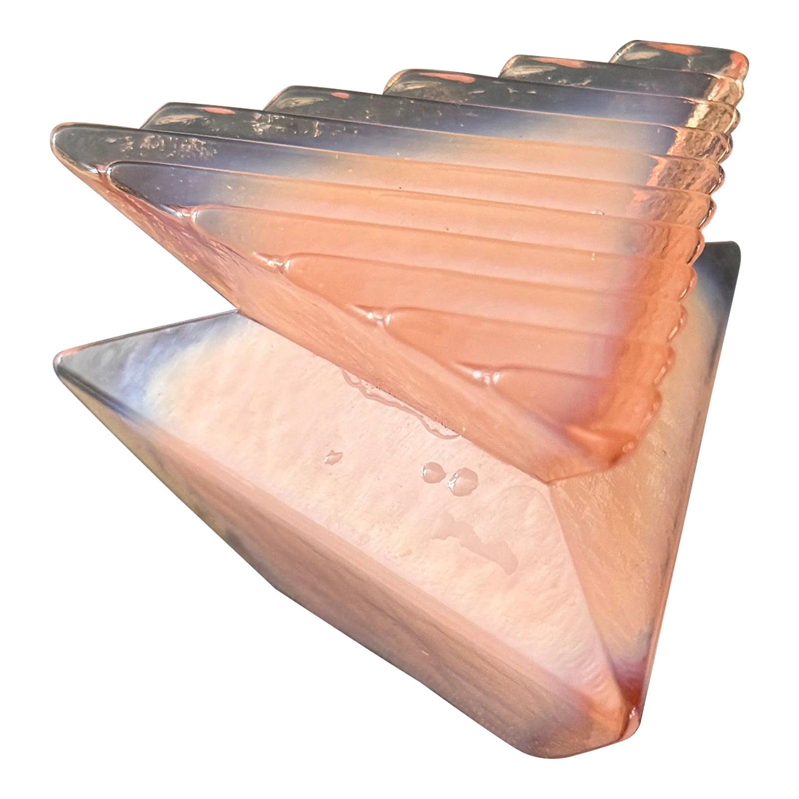 Mid 20th Century Pink Art Glass Object | Chairish