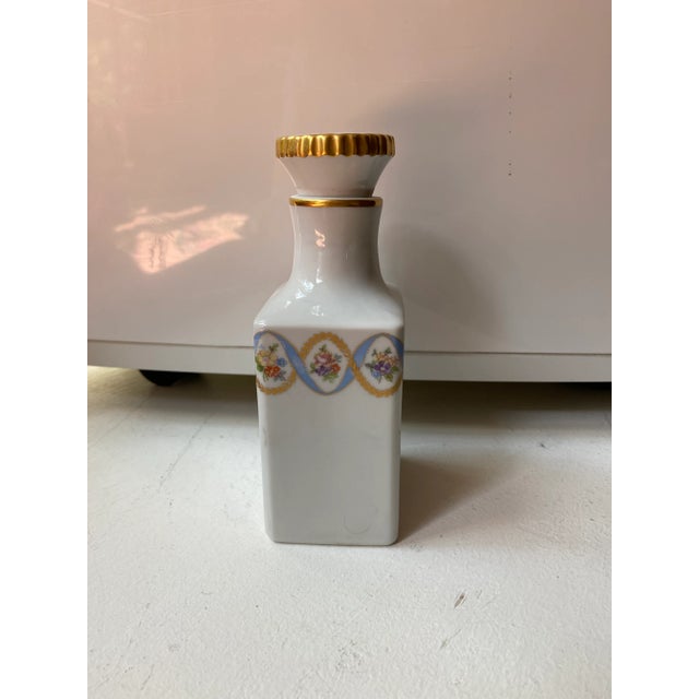 Metal Vintage Limoges Porcelain Perfume Bottle, 1930s For Sale - Image 7 of 8