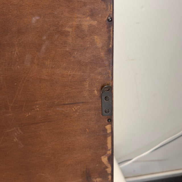 Brown Early 20th Century Large Carved Walnut Mirror From the Max Posnick Furniture Company For Sale - Image 8 of 9