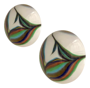 White Murano Glass Wall Sconces by Simoeng, Set of 2