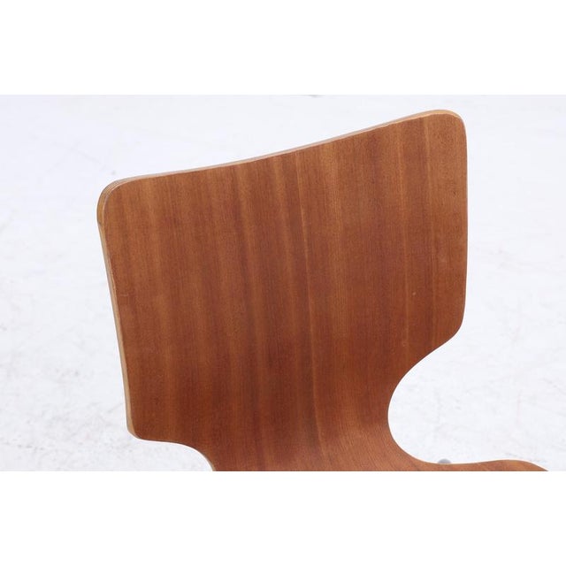 Wood Mid-Century Chair in Laminated Wood and Steel, 1970s For Sale - Image 7 of 18