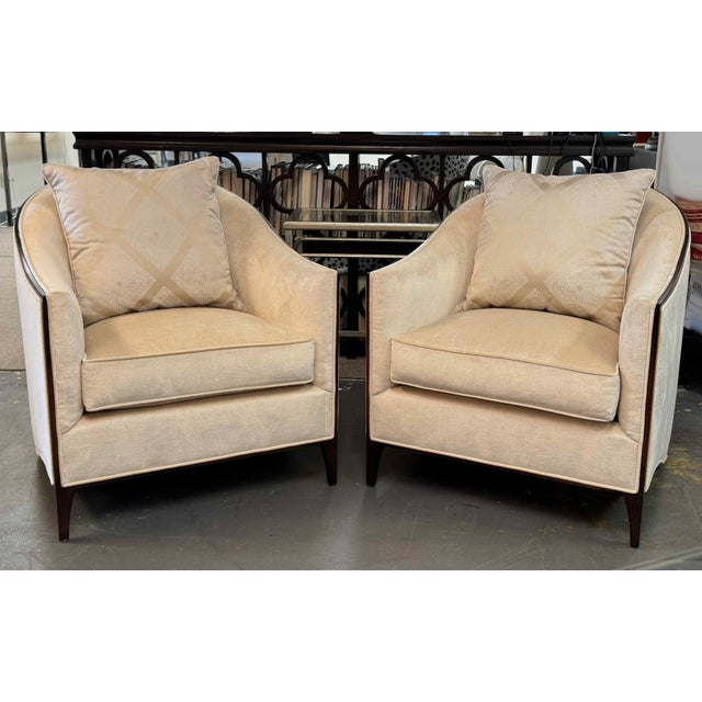 Ambella Atelier Art Deco Lounge Chairs, a Pair For Sale In Miami - Image 6 of 18