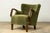 Olive Danish Art Deco Lounge Chairs by Alfred Christensen, Walnut & Mohair, 1940s For Sale - Image 8 of 18