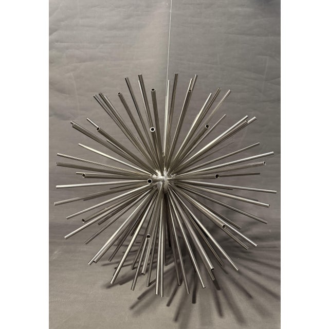 Creators Jerry Fels and Curtis Freiler for Curtis Jere, Sputnik sculpture, sea urchin, in steel, circa 1970. USA, for...