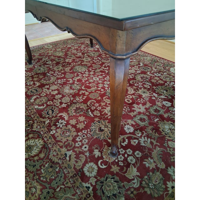 Mid 20th Century Mid 20th Century French Provincial-Style Henredon Solid Alder Dining Table With 2 Extension Leaves For Sale - Image 5 of 10