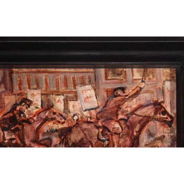 Arthur Smith, Street Riot Oil Painting Mounted Police WPA artist Social Justice Americana Art For Sale - Image 9 of 12