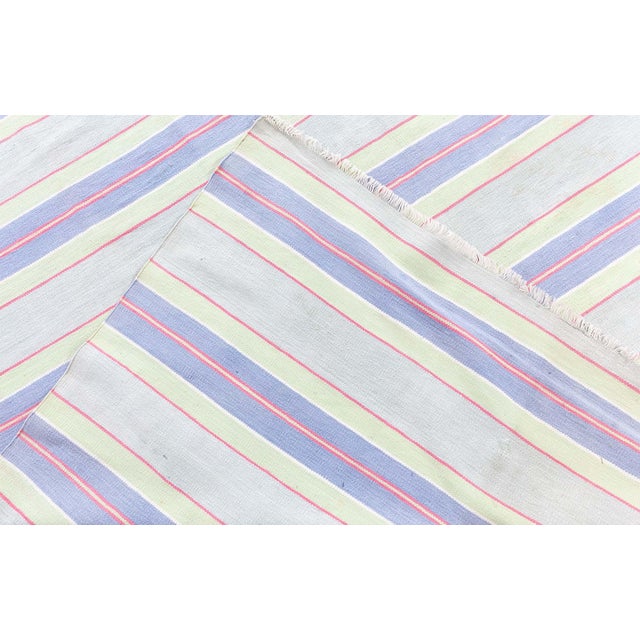 Vintage Indian Dhurrie Rug Doris Leslie Blau Size: 14'4" × 15'5" (436 × 469 cm) This charming vintage Indian Dhurrie rug...