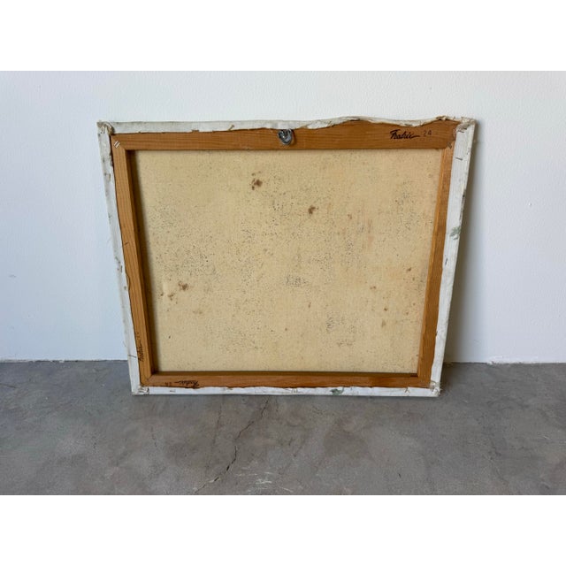 1970s Vintage Parisian Street Scene Oil Painting on Canvas For Sale - Image 9 of 9