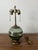 Glass Petite 1930s Art Deco Smoke Blue-Green-Grey Art Glass Table Lamp With Patinated Metal Base For Sale - Image 7 of 11