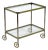Brass and Chrome Serving Cart For Sale