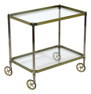 Brass and Chrome Serving Cart