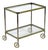 Mid 20th Century Brass and Chrome Serving Cart For Sale