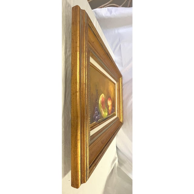 Wood Original Signed and Framed Still Life Oil Painting on Canvas For Sale - Image 7 of 12