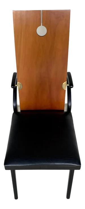 Pierre Cardin Keyhole Back Arm Chairs #26406 - Set of 6
