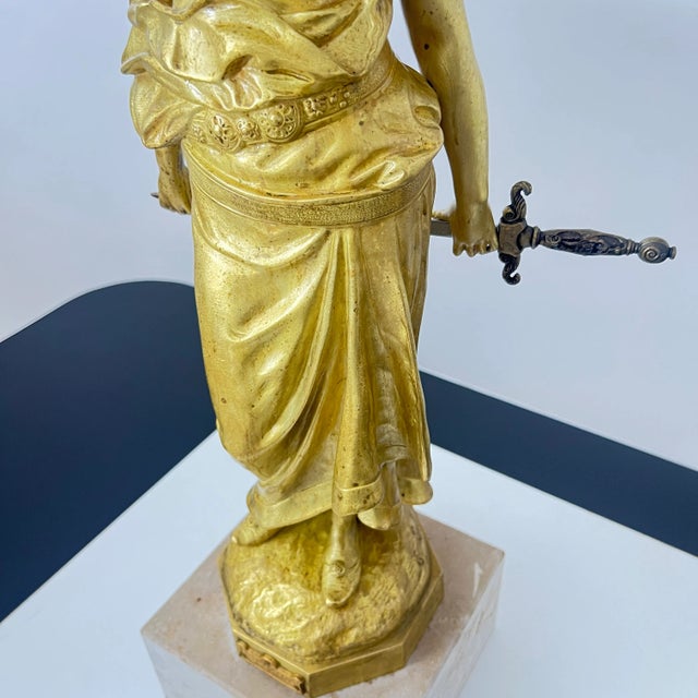 Art Nouveau Sculpture Judith in Gilt Bronze by E. Tell, Austria, 1910 For Sale - Image 13 of 18
