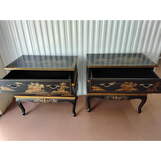 1980s 1980s Chinoiserie Bachelor Chests, A Pair For Sale - Image 5 of 6