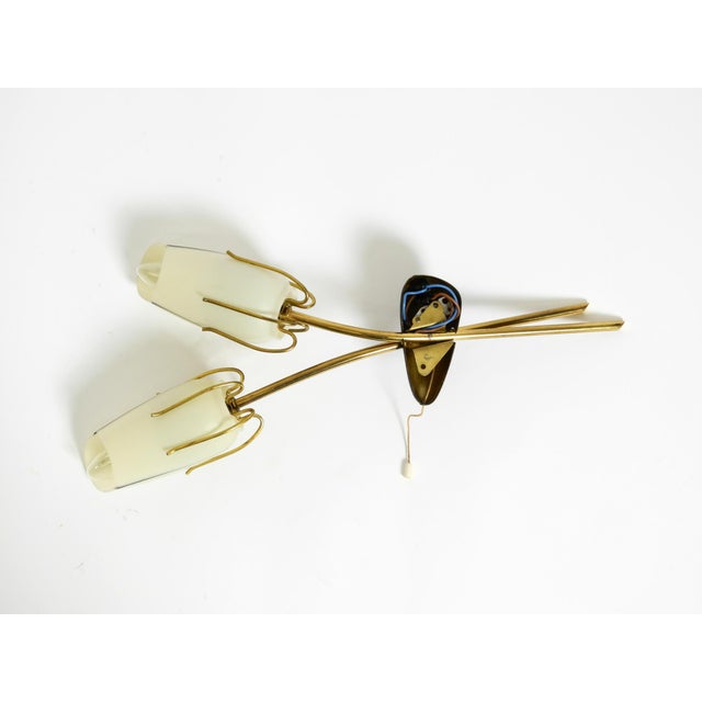 Mid-Century Brass Wall Lamp with Painted Glass Shades, 1950s For Sale - Image 13 of 18