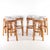 Light Yellow Rattan Stools with Seat Cushions, 1970s, Set of 6 For Sale - Image 8 of 11