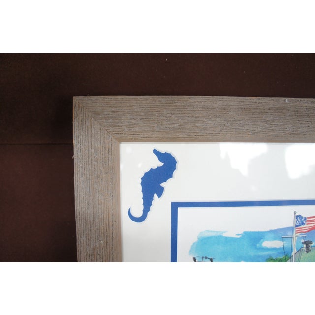 Vintage Pat Anderson Anglers Wharf Nautical Nantucket Harbor Lithograph Print For Sale - Image 12 of 13