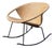 Modernist Wicker Cane Rocking Chair, 1960s For Sale
