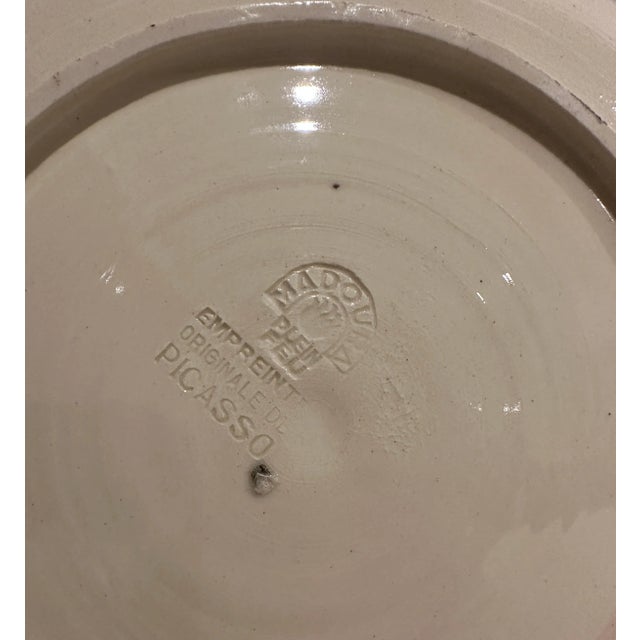 Pablo Picasso 1950s Picasso Ceramic Plate "Tête De Chèvre De Profil' Ramié 110 For Sale - Image 4 of 7