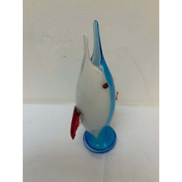 Mid-Century Murano Sommerso Vase in the Shape of a Fish, 1960s For Sale - Image 4 of 8