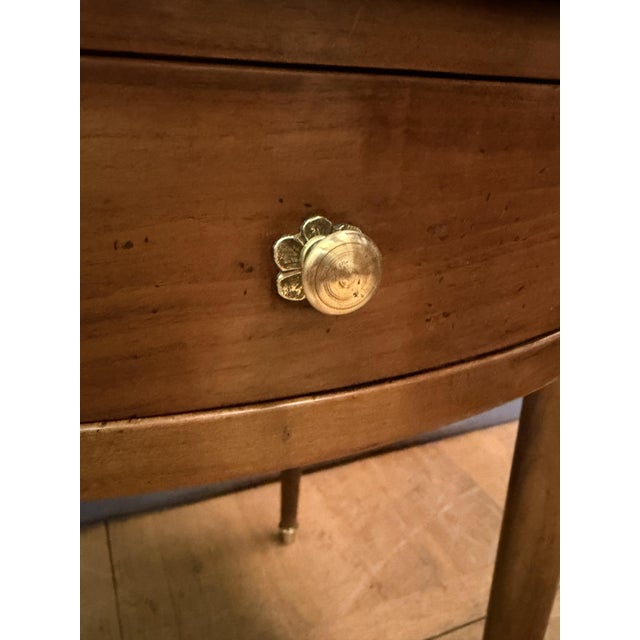 Wood Directoire Bouillotte Table in Cherrywood and Brass For Sale - Image 7 of 9