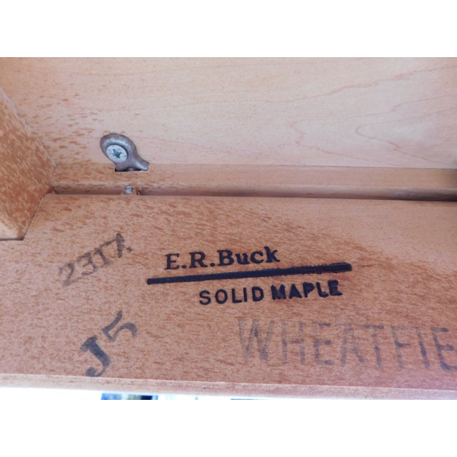 Er Buck Trestle Base Maple Farmhouse Dining Table 96"w For Sale - Image 10 of 12