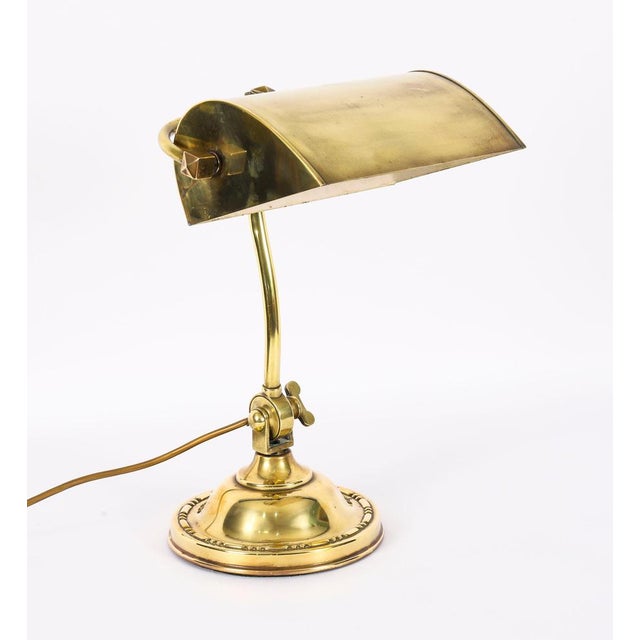 1920s Vintage Art Deco Articulated Brass Desk Lamp, 1920s For Sale - Image 5 of 12