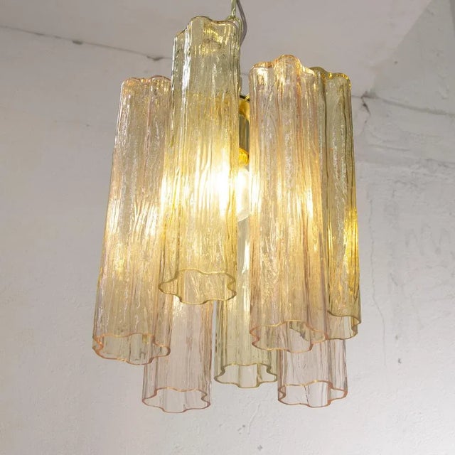 Tronchi Ceiling Lamp in Smoked and Pink Murano Glass, 1990s For Sale - Image 10 of 12