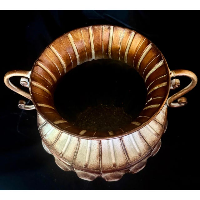 Grecian Style Metal Vase For Sale - Image 6 of 12