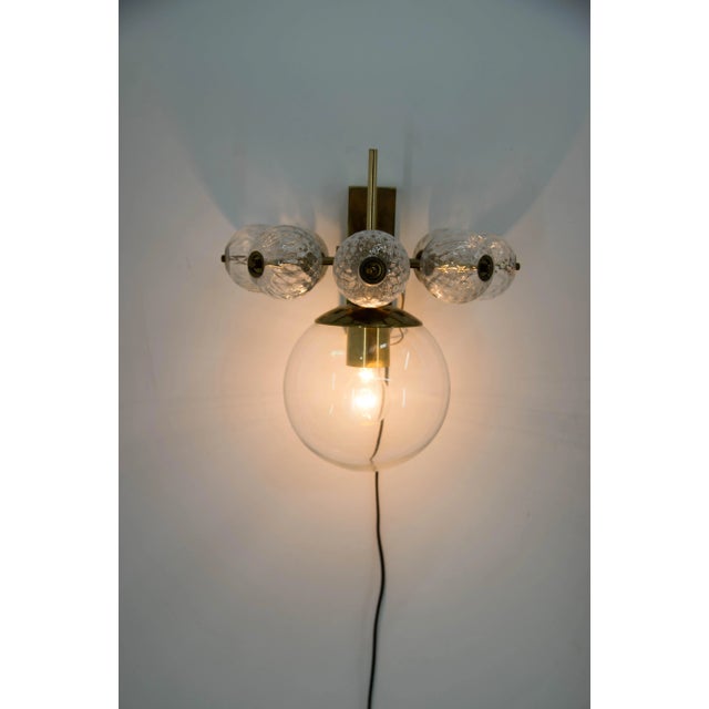 Wall Light attributed to Jaroslav Bejvl for Kamenicky Senov, 1980s For Sale - Image 4 of 8