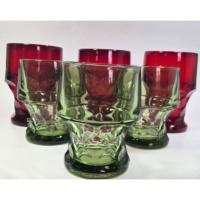 Holiday Lowball Glasses- Set of Six For Sale - Image 11 of 12