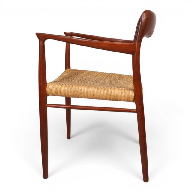 Brown Model 56 Teak Chair by Niels Otto Møller for J.L. Møllers, 1956 For Sale - Image 8 of 18