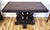 Wood Antique American Carved Oak "Fleur-De-Lis" Base Renaissance Library Center Table For Sale - Image 7 of 13