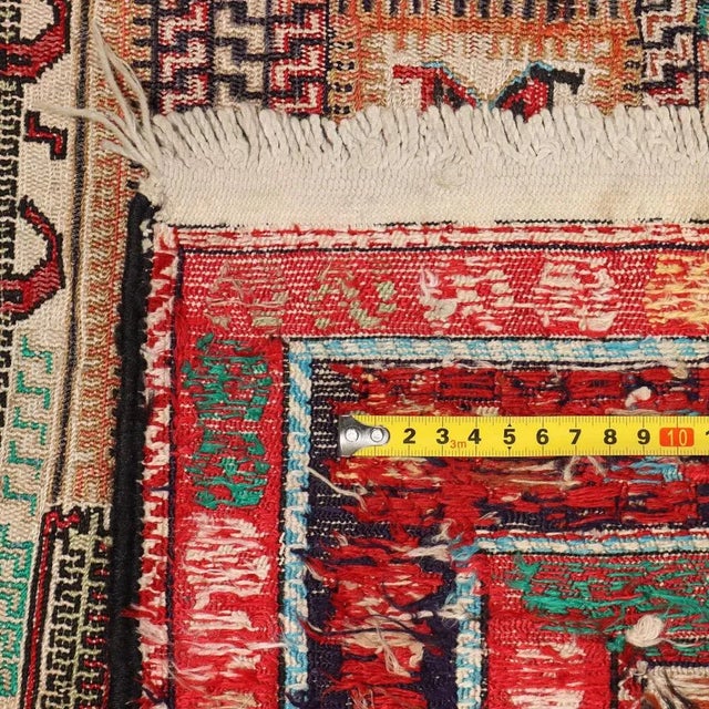 Brown Sumak Rug in Cotton For Sale - Image 8 of 9