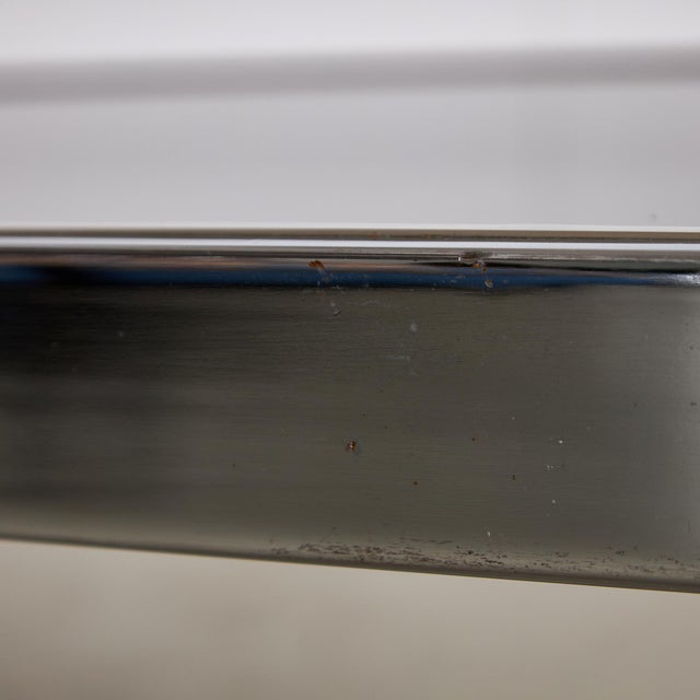 Chrome and Smoked Glass Coffee Table with Golden Stripe, 1970s For Sale - Image 6 of 18
