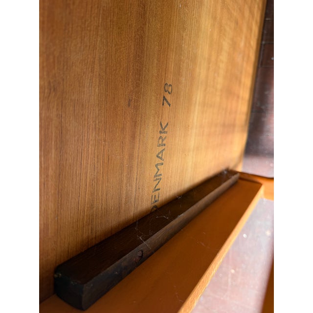 Danish Mid Century Teakwood & Cane Side Table by Trioh For Sale - Image 11 of 12