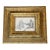 1950’s Original Abstract Double Figure Study Charcoal Drawing Chunky Heavy Gold Carved Wood Frame For Sale