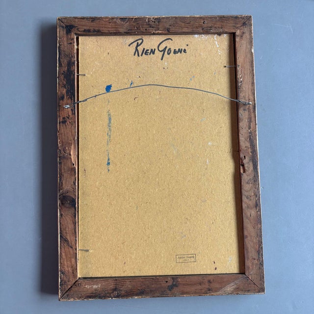 Rien Goené, Portrait, 1960s, Oil on Canvas, Framed For Sale - Image 6 of 7