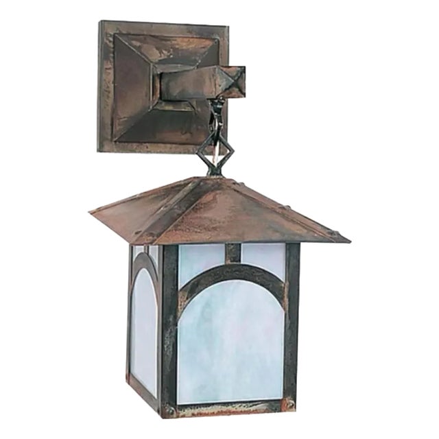 Capri Lantern Sconce Finished in Rustic Bronze For Sale