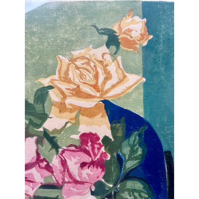 Arts & Crafts William Seltzer Rice Original Wood Block Print Vintage For Sale - Image 3 of 13