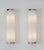 Vintage Art Deco Light Old Lamp Wall Sconces Fixture Nickel Brass & Milk Glass Rod Ship Light - Pair For Sale - Image 4 of 4
