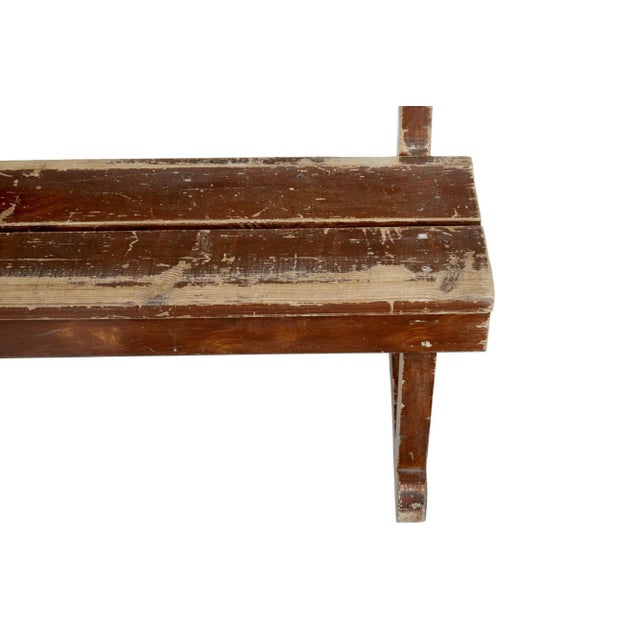 Rustic Set of Scandinavian Painted Pine Benches For Sale - Image 3 of 9