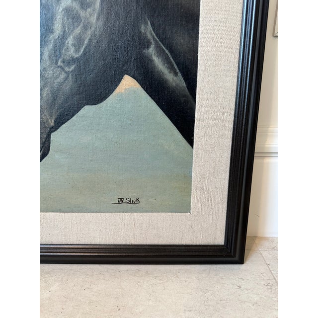 Vintage Equestrian Horse Portrait Oil Painting by James Slick - Framed For Sale - Image 10 of 16