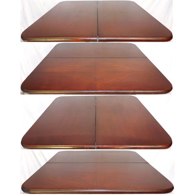Late 1930s Vintage Lexington Chair Company Mahogany Veneer Lyre Flip-Top Game Table For Sale - Image 17 of 18