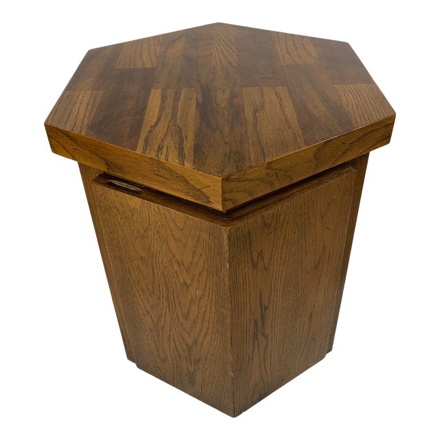 1960s Brutalist Lane Hexagonal Storage End Table Chairish