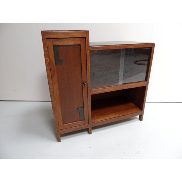 Art Deco Oak Display Cabinet, 1920s For Sale - Image 9 of 11