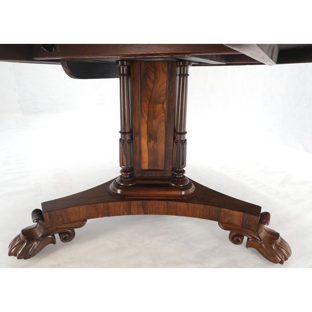 Large 52" Diameter Round Tilt Top Rosewood Empire Dining Breakfast Table